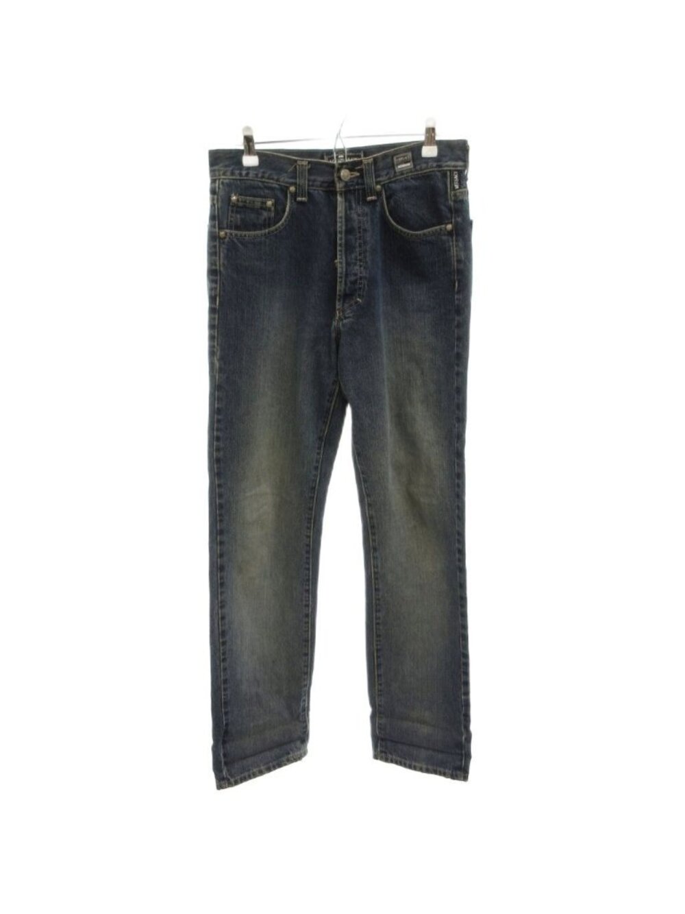 Versace Jeans Couture Denim Pants Navy Straight Full Length TL
